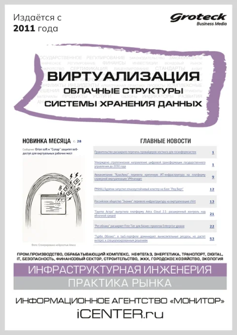 Обложка издания «ВИРТУАЛИЗАЦИЯ. ОБЛАЧНЫЕ СТРУКТУРЫ. СИСТЕМЫ ХРАНЕНИЯ ДАННЫХ»