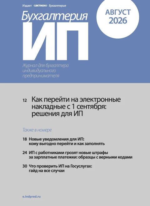 Обложка издания «БУХГАЛТЕРИЯ ИП»