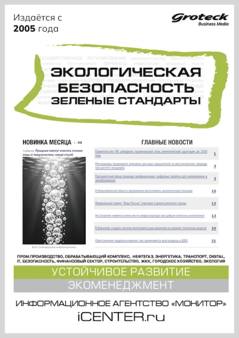 Обложка издания «ЭКОЛОГИЧЕСКАЯ БЕЗОПАСНОСТЬ. ЗЕЛЕНЫЕ СТАНДАРТЫ»